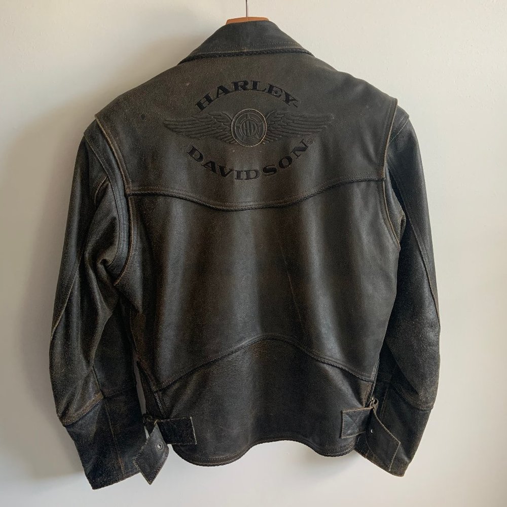Vintage Genuine Leather Motto Motorcycle Jacket